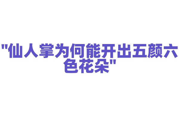 "仙人掌为何能开出五颜六色花朵"